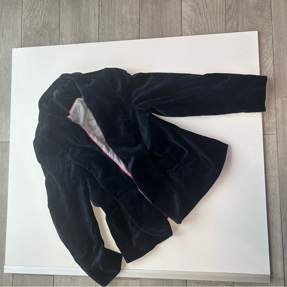 Talbots Navy Velvet Blazer Jacket